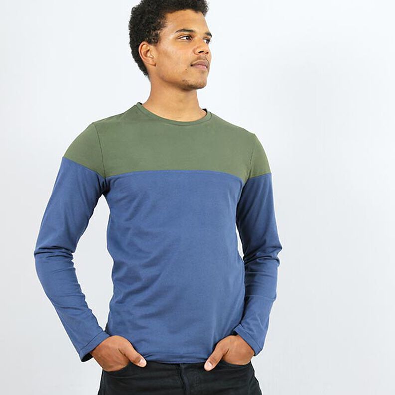 MĘŻCZYZNA LEVI koszula z długimi rękawami i blokami kolorów | Studio Przycięcie na wymiar | S-XXL,  image number 4
