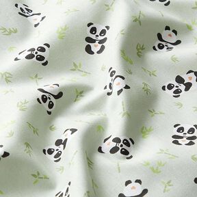 Tkanina bawełniana Kreton przytulanka panda – zieleń, 