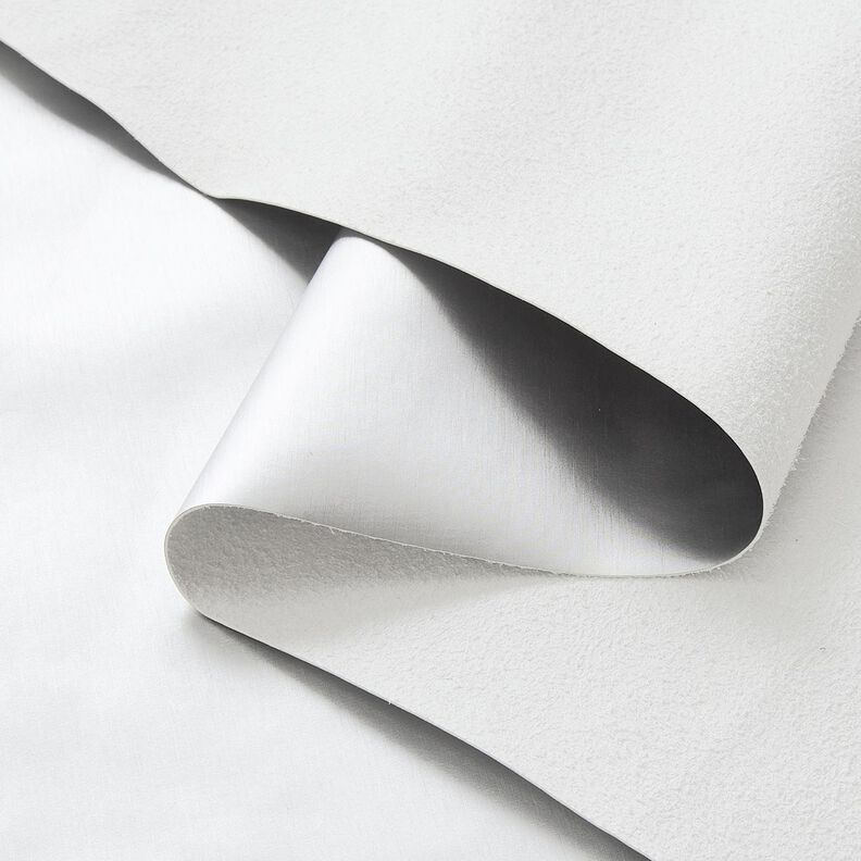 Tkanina tapicerska Imitacja skóry połyskujący – srebrny metaliczny,  image number 7