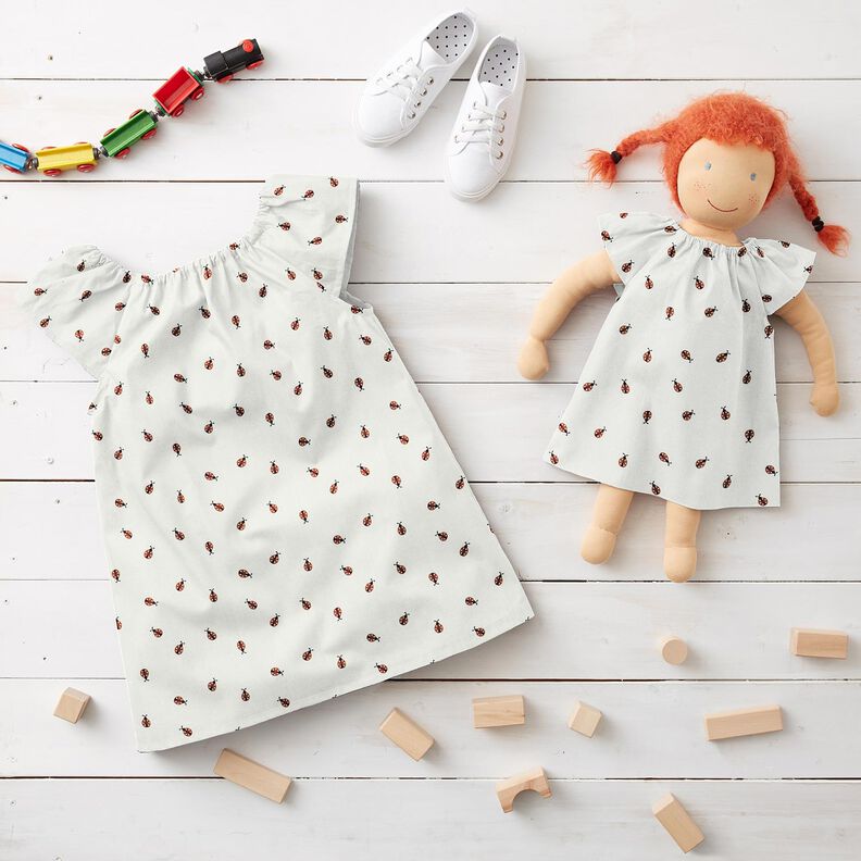 D?ersej bawe?niany biedronka &ndash; biel/czerwie?,  image number 7