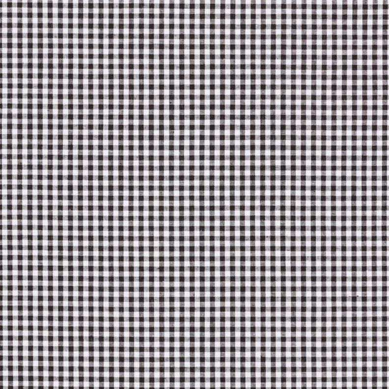 Popelina bawełniana Drobna kratka Vichy, z barwionej przędzy – czerń/biel,  image number 1