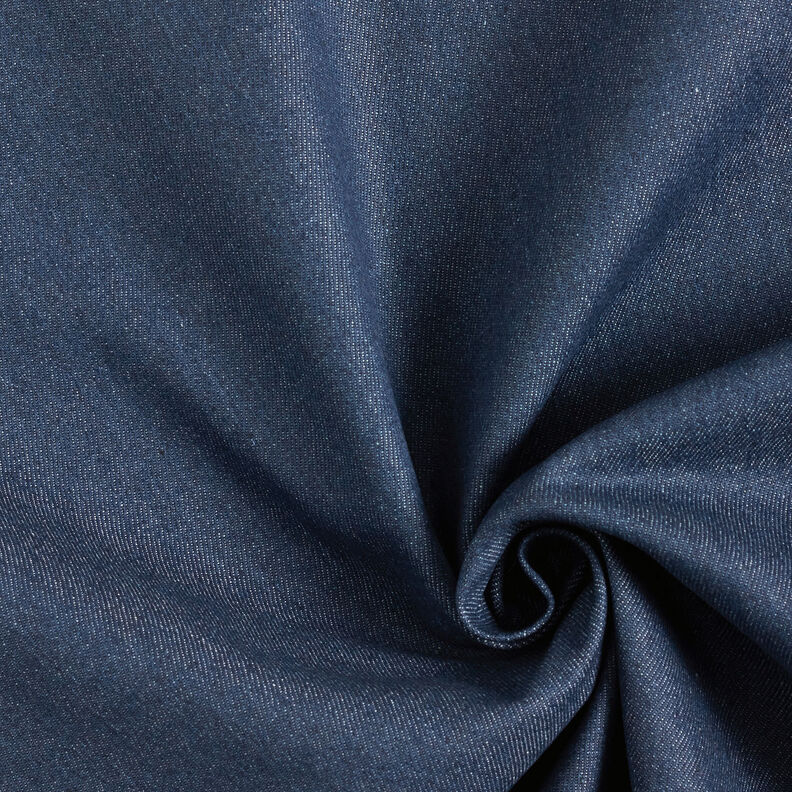 Gruby denim bawełniany – granat,  image number 1