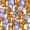 Dżersej bawełniany psy z klapniętymi uszami | Poppy Fabrics – mleczna biel,  thumbnail number 3