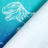 Dżersej bawełniany kontury dinozaurów | Glitzerpüppi – niebieska lilia/mięta pieprzowa,  thumbnail number 4