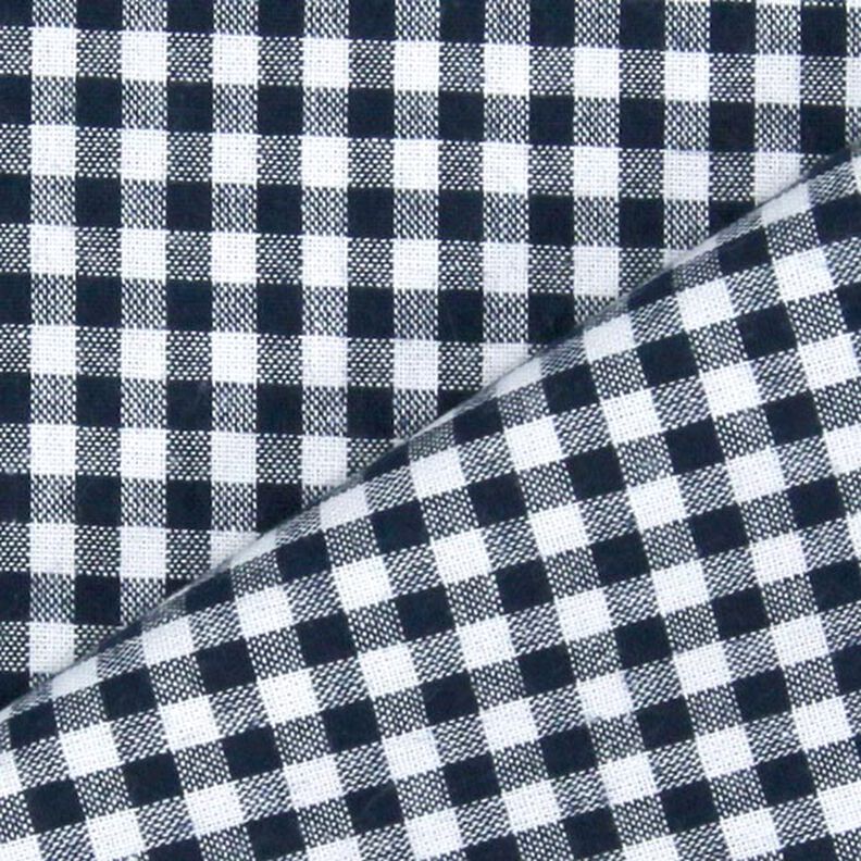 Tkanina bawełniana Kratka Vichy 0,5 cm – czarnoniebieski/biel,  image number 3