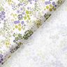 Woal bawełniany ze wzorem millefleur – biel/liliowy,  thumbnail number 4