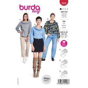 zjechać na pobocze | Burda 5858 | 34-48, 