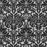 Dżersej żakardowy w ornamenty – srebrny metaliczny/czerń,  thumbnail number 1
