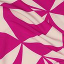 Tkanina na bluzki strecz, w geometryczny wzór | Poppy Fabrics – purpura/nerkowiec, 