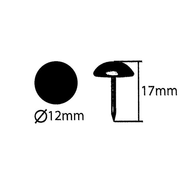 Gwoździe tapicerskie [ 17 mm | 50 Stk.] - czarny,  image number 3