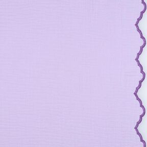 Muślin / Tkanina double crinkle dwustronna zakrzywiona krawędź  | Poppy Fabrics – liliowy/czerwona, 