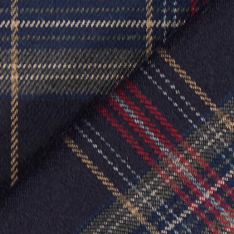 Szkocka krata strecz – granat navy/czerwień, image number 3