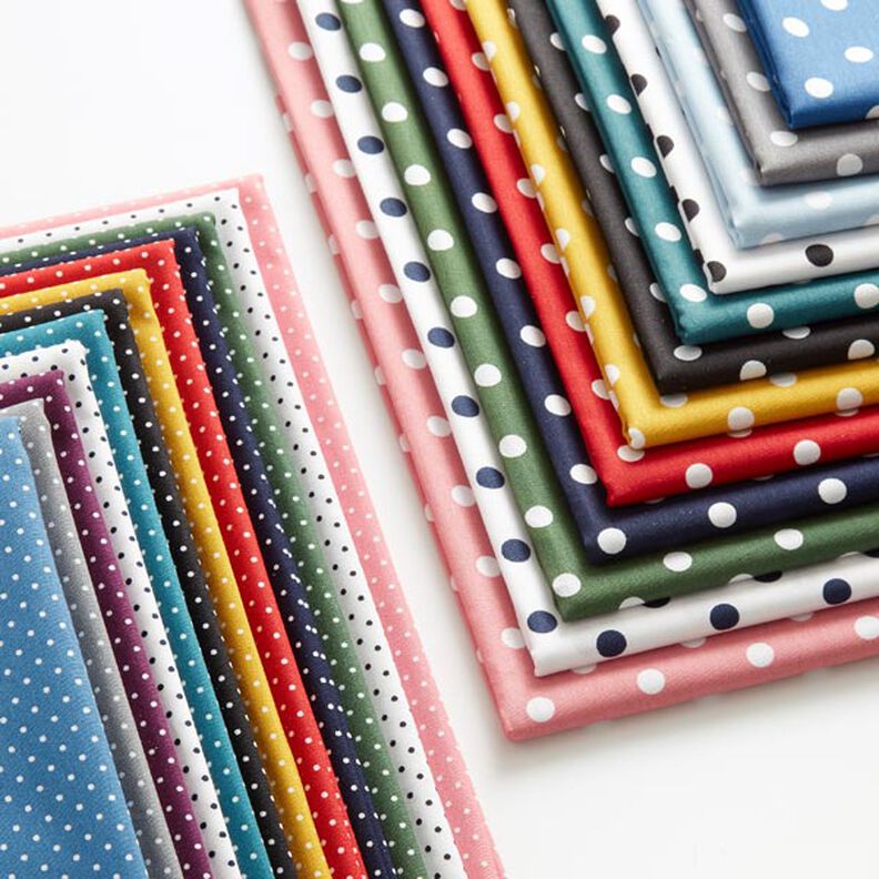 Popelina bawełniana Duże kropki &ndash; biel/czerń,  image number 4