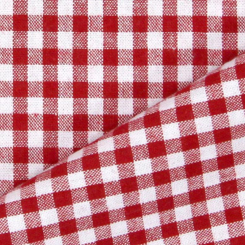 Tkanina bawełniana Kratka Vichy 0,5 cm – czerwień/biel,  image number 3