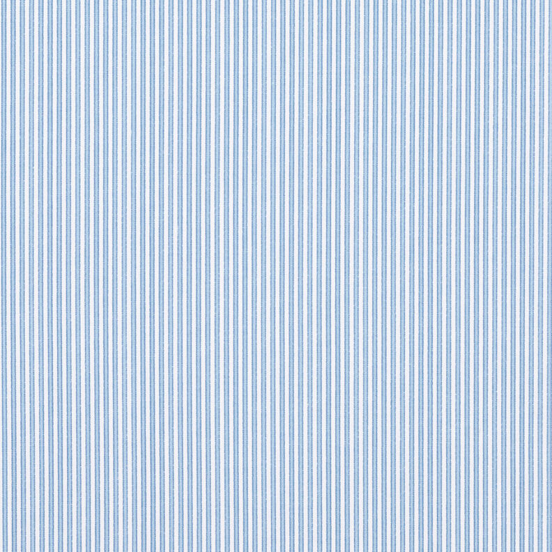 Tkanina koszulowa strecz w paseczki – biel/jasnoniebieski,  image number 1