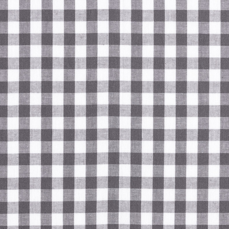 Tkanina bawełniana Kratka Vichy 1 cm – perłowo szary/biel,  image number 1