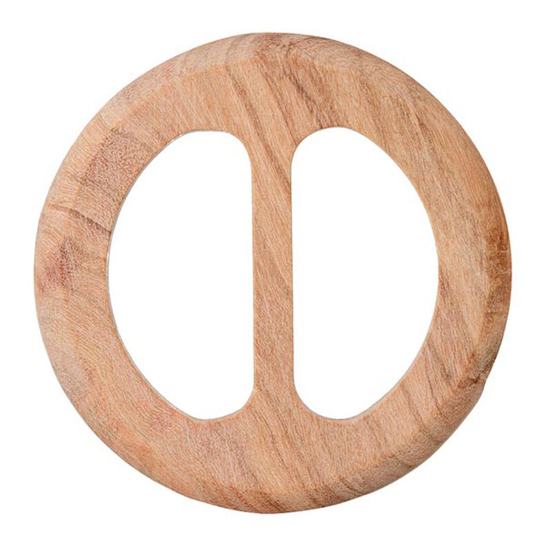 Klamra drewniana okrągła  – beż,  image number 1