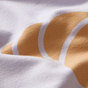 Dzianina dresowa pętelkowa French Terry duże croissanty – pastelowy beż, 