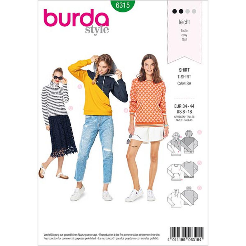 Bluza, Burda 6315 | 34 - 44,  image number 1
