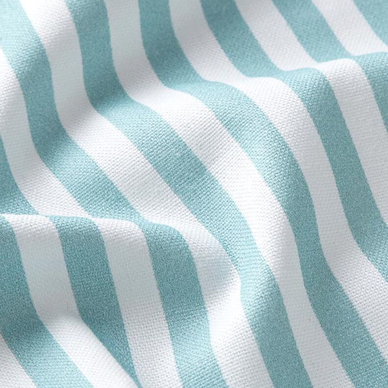 Tkanin dekoracyjna Half panama podłużne pasy – błękit morski/biel,  image number 2