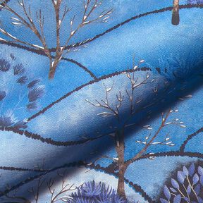 Tkanina dekoracyjna półpanama z nadrukiem cyfrowym Krajobraz zimowy – jasnoniebieski, 