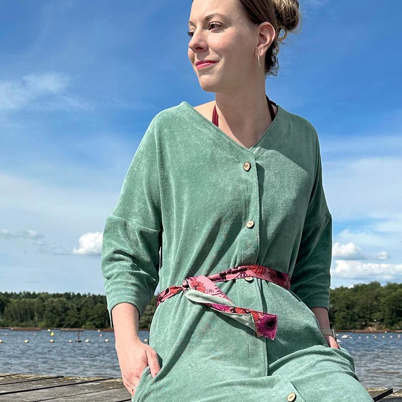 Tkanina frotte Strecz Jednokol – zieleń trzcinowa,  image number 8