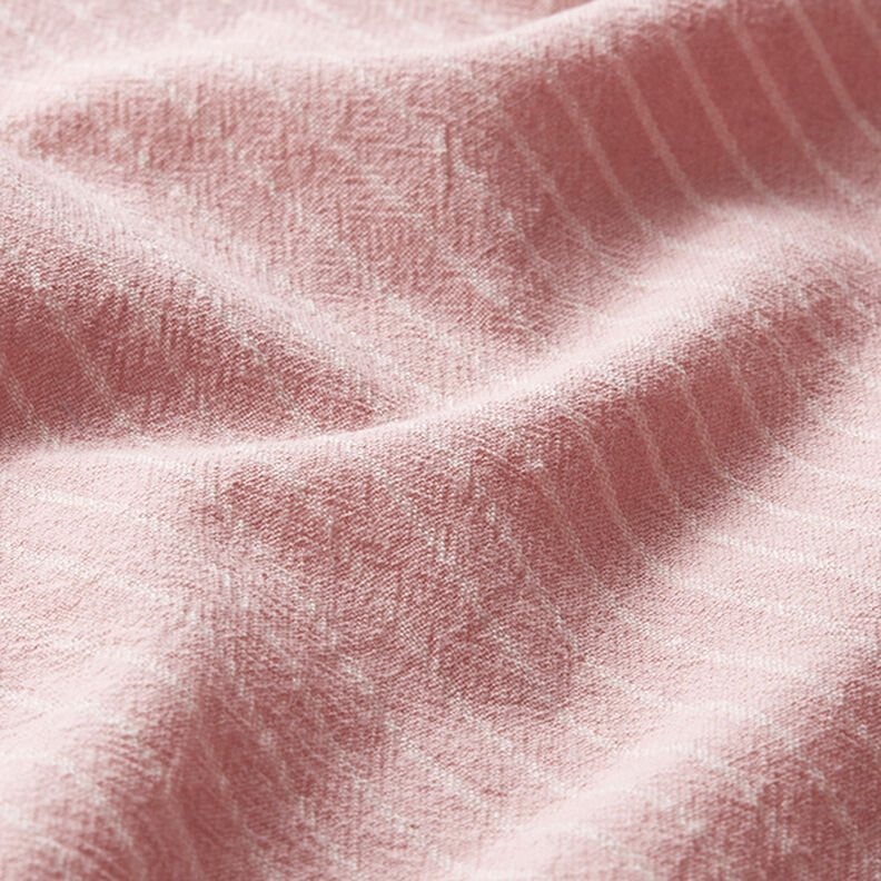 Tkanina na bluzki Mieszanka bawełny szerokie pasy – róż/mleczna biel,  image number 2