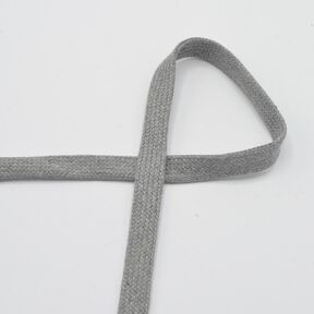 płaski sznurek Bluza z kapturem Bawełna Melanż [15 mm] – jasnoszary, 
