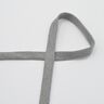 płaski sznurek Bluza z kapturem Bawełna Melanż [15 mm] – jasnoszary,  thumbnail number 1