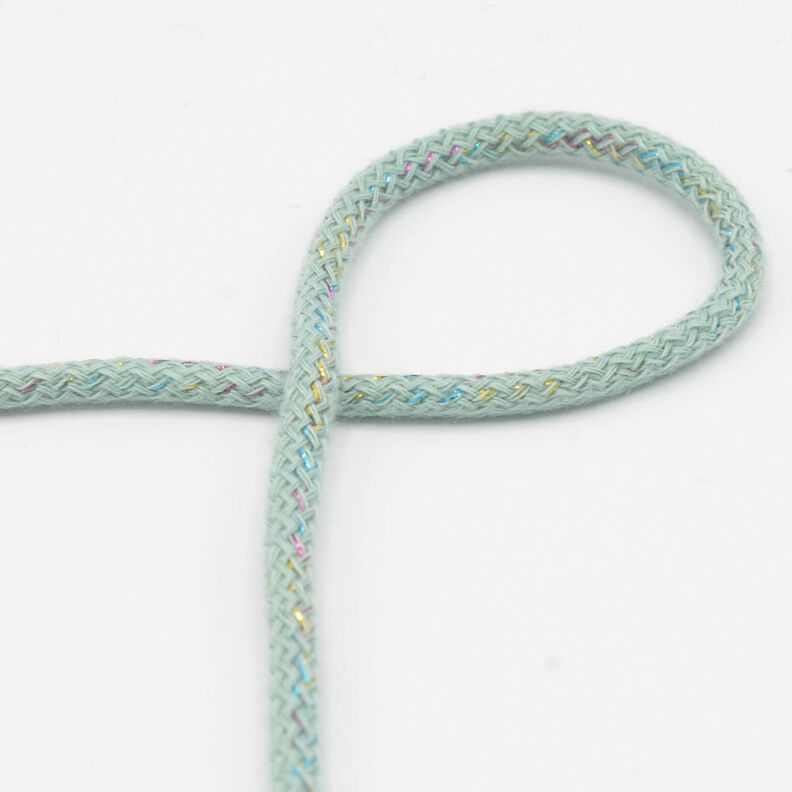 sznurek bawełniany Lureks [Ø 5 mm] – jasny miętowy,  image number 1