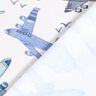 Dżersej bawełniany samoloty nadruk cyfrowy – mleczna biel,  thumbnail number 4