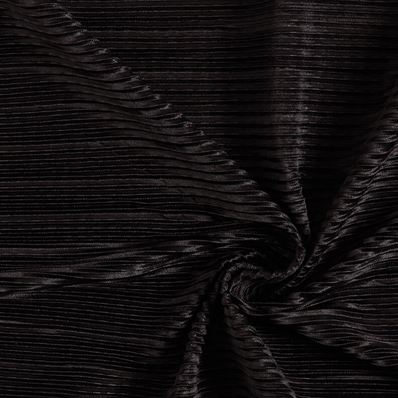 dżersej plisowany – czerń,  image number 3
