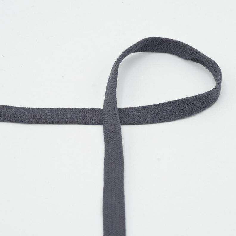 płaski sznurek Bluza z kapturem Bawełna [15 mm] – czarny brąz,  image number 1