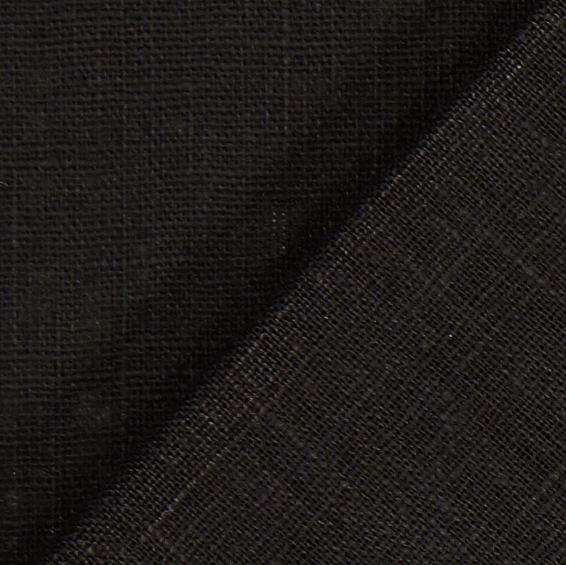 Tkanina lniana mieszanka ramii, średnia – czerń, image number 4