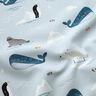 Tkanin dekoracyjna Half panama zwierzęta w lodowej krainie – błękit/biel,  thumbnail number 2