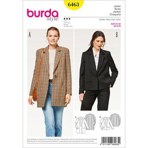 Żakiet | Blezer, Burda 6463 | 34 - 46, 