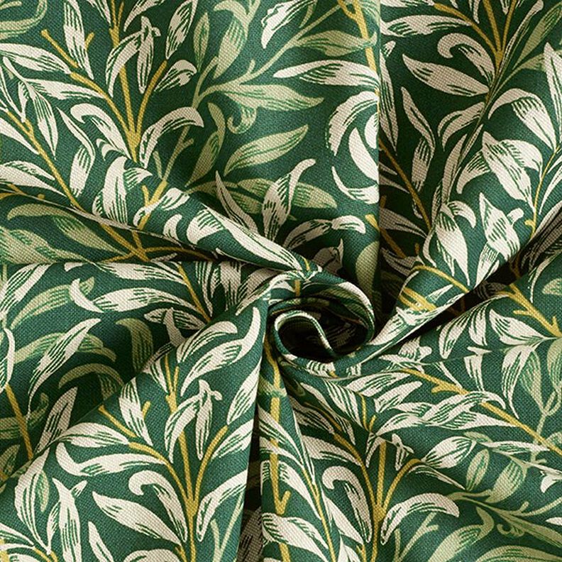Tkanin dekoracyjna Half panama splątane gałęzie – naturalny/ciemna zieleń | Resztka 90cm, image number 3