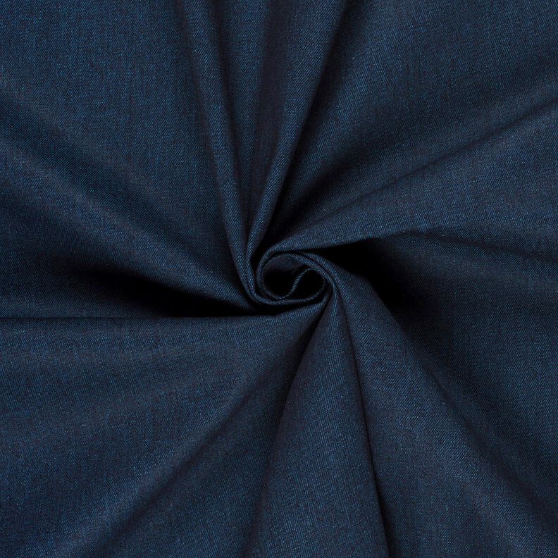Denim z mieszanki bawełny, melanż – niebieski oceaniczny,  image number 1