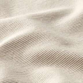 Tkanina dekoracyjna half panama o strukturze prążków bawełna z recyklingu – naturalny, 
