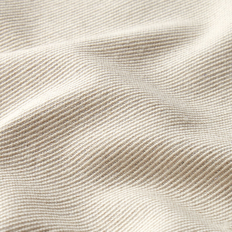 Tkanina dekoracyjna half panama o strukturze prążków bawełna z recyklingu – naturalny,  image number 2