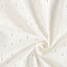 Tkanina bawełniana z haftem angielskim o wzorze kropli – biel,  thumbnail number 3