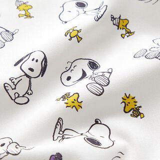 Popelina bawełniana tkanina na licencji Snoopy i Woodstock | Peanuts ™ – biel, 