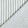Muślin / Tkanina double crinkle Materiał dwustronny paski – zieleń trzcinowa/biel,  thumbnail number 1