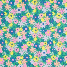 Bawełna powlekana pastelowe kwiaty | Poppy Fabrics – trawiasta zieleń/róż, 