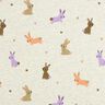 Dżersej bawełniany zajączki i serca | Poppy Fabrics – mleczna biel,  thumbnail number 1