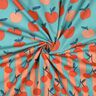 Popelina bawełniana duże jabłka | Poppy Fabrics – błękit morski/łosoś,  thumbnail number 3