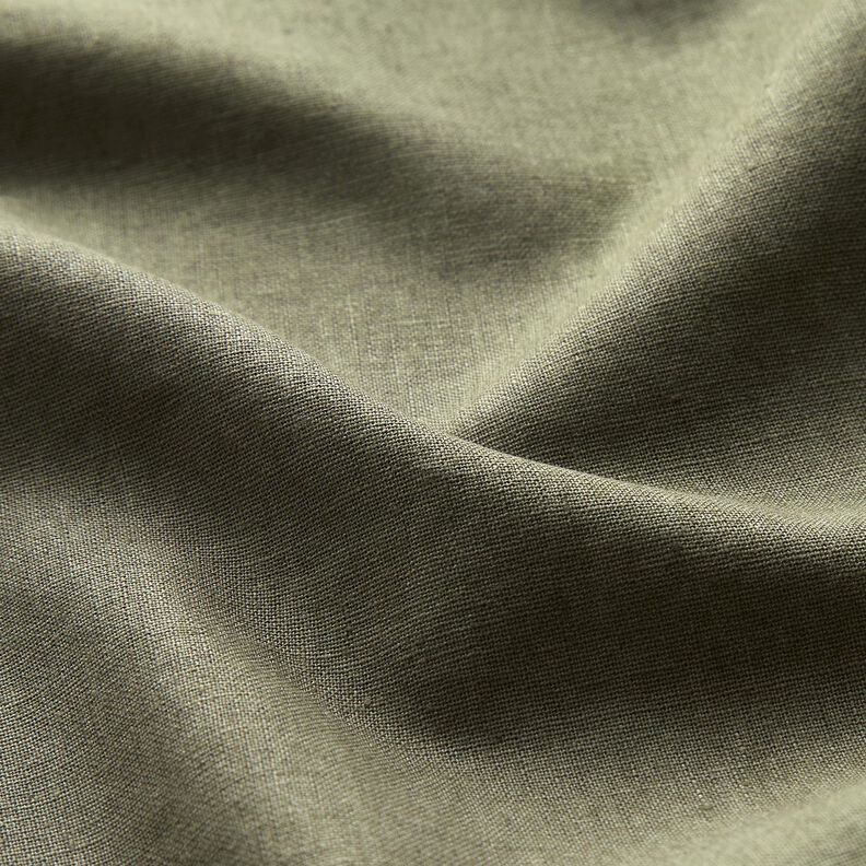Mieszanka lnu i bawełny z efektem sprania – jasny khaki,  image number 2