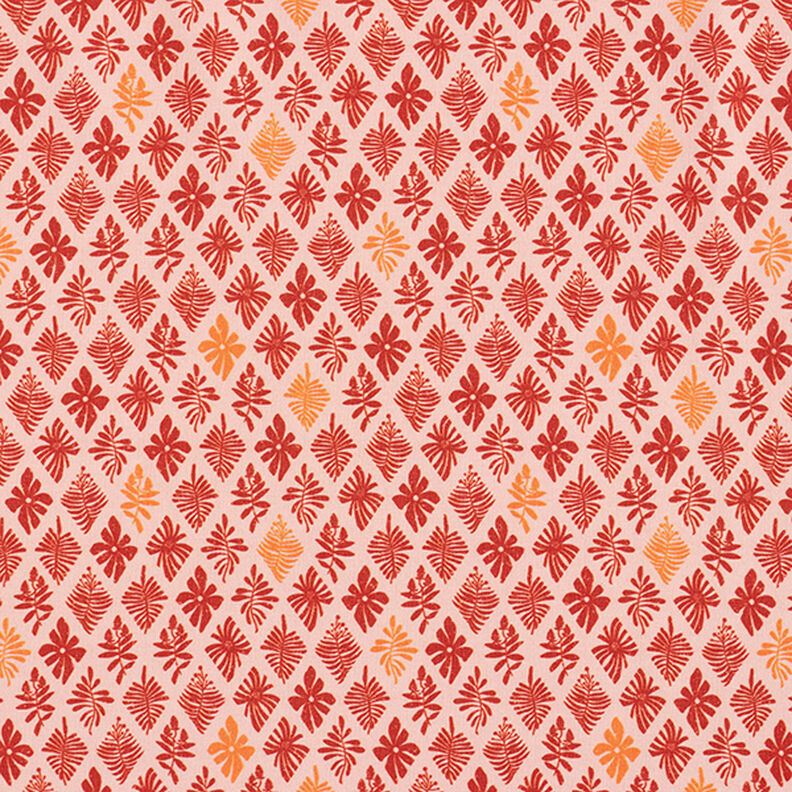 GOTS Dżersej bawełniany krata marokańska | Tula – róż/terakota,  image number 1