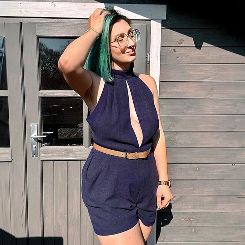 Mieszanka wiskozy i lnu soft – granat,  image number 11