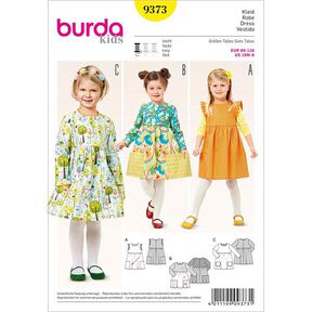 Sukienka dziewczęca, Burda 9373, 